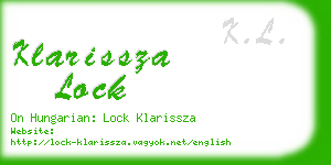klarissza lock business card
